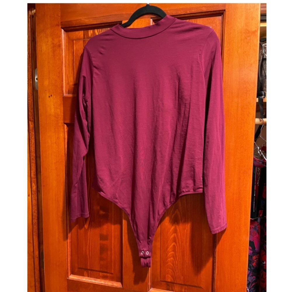Fashion Nova Curve Maroon Bodysuit 3X